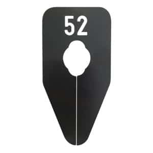 maataanduider ovaal zwart wit