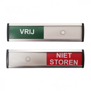 Deurbord verschuifbaar vrij/niet storen
