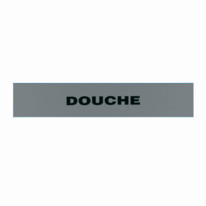 Deurplaatje DOUCHE grijs/zwart