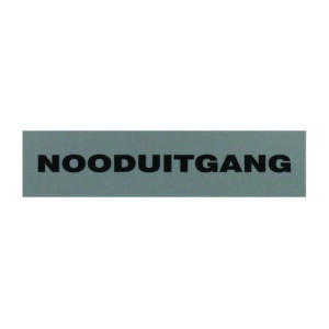 Deurplaatje NOODUITGANG grijs/zwart