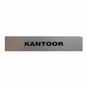 Deurplaatje KANTOOR grijs/zwart