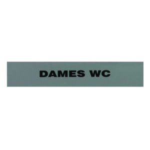 Deurplaatje DAMES WC grijs/zwart