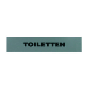 Deurplaatje TOILETTEN grijs/zwart