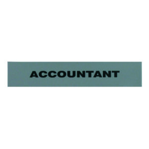 Deurplaatje ACCOUNTANT grijs/zwart