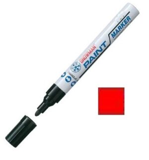 Snowman Paintmarker rood