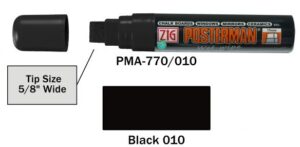 Posterman zwart 15mm PMA770/010