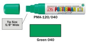 Posterman PMA120-040 groen 15mm