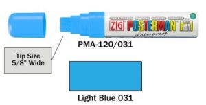 Posterman PMA120-031 lichtblauw 15mm