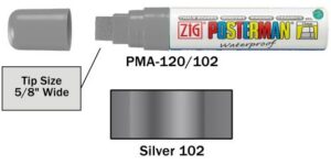 Posterman PMA120-120 zilver 15mm