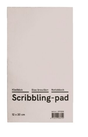 Kladblok Qbasic 12x20cm 150 vel