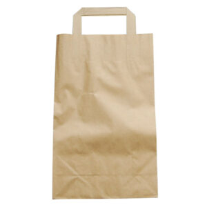 Draagtas bruin papier 12x41+32cm (250x)