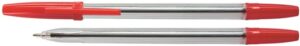 Balpen met dop, rood, medium, 1 stuks