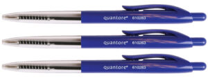 Balpen Quantore drukknop blauw (1)