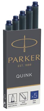 Parker Quink inktpatronen perm.  blauw