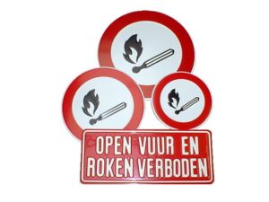 Tekstbord Brandende lucifer afb. 24cm