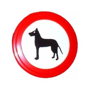 Tekstbord HOND wit/rood/zwart