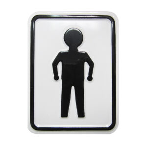 Tekstbord MAN afb. 10x14cm wit/zw.