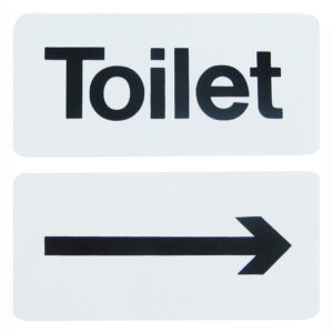 Sticker Toilet en pijl