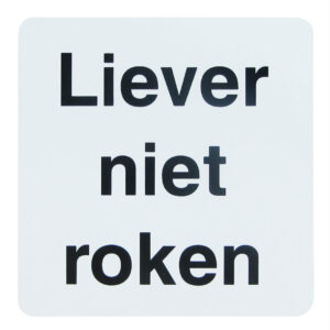 Sticker Liever niet roken