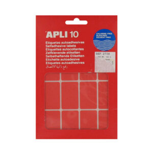 Etiket 25x40mm rood -Apli 02756- 128st.