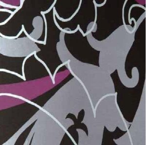 Cadeaupapier 30cm zwart barok