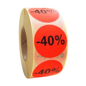 Etiket 35mm fluor rood zwart -10% 1000x