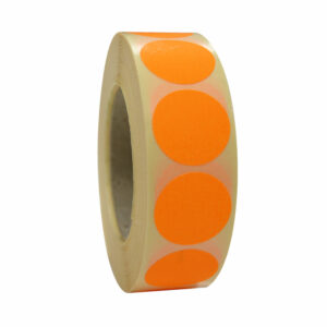 Etiket 17mm fluor oranje permanent 1000x