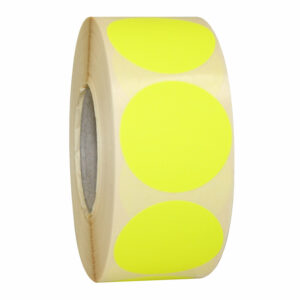 Etiket 35mm fluor geel afneembaar 1000x