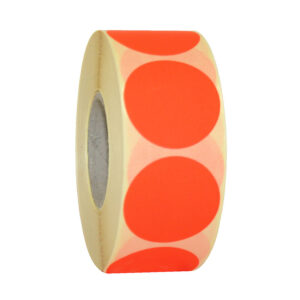 Etiket 35mm fluor rood afneembaar 1000x