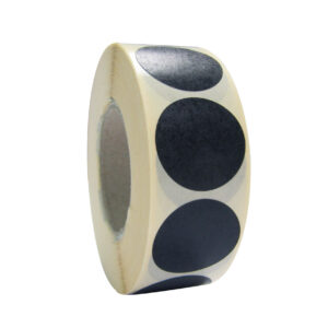 Etiket 35mm zwart permanent (1000x)