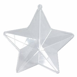 Ster 10cm decoratie acryl (1x)