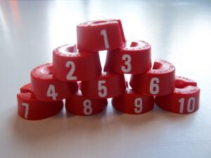 Collectieserie MB1 rood wit 1-10