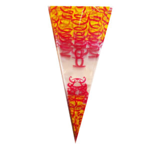 Puntzak 180x370mm geel rood 250gr (1x)