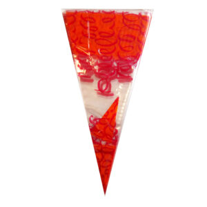 Puntzak 180x370mm oranje rood 250gr (1x)