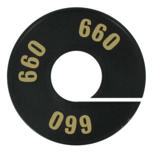 Maatring zwart goud 666