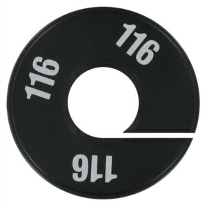 Maatring zwart wit maat 114