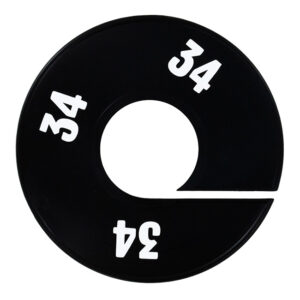 Maatring zwart wit maat 34