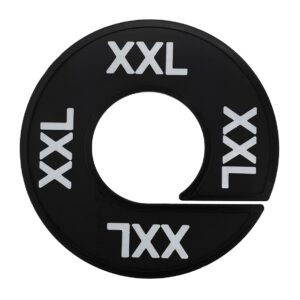 Maatring zwart wit maat 4XL