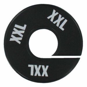 Maatring zwart wit maat XXL