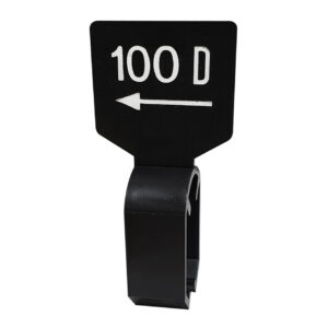 Maataanduider zwart wit 100D met pijl