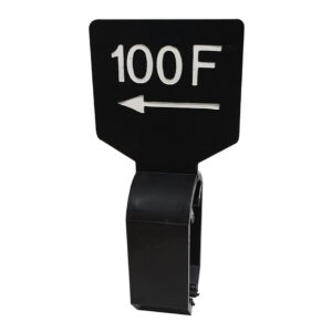 Maataanduider zwart wit 100F met pijl