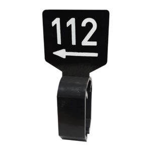 Maataanduider zwart wit 112 met pijl