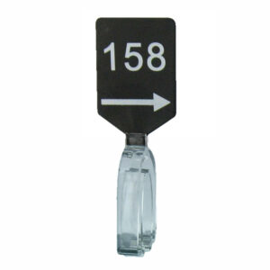 Maatbordje zwart wit met pijl maat 158