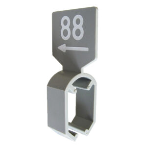 Maataanduider buis grijs met pijl 106