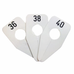 Maataanduider ovaal 1 wit zwart