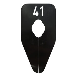 Maataanduider ovaal 40 zwart wit