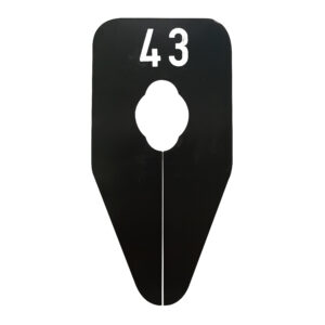 Maataanduider ovaal 42 zwart wit