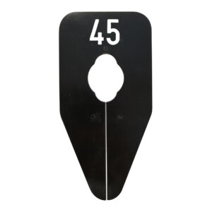 Maataanduider ovaal 44 zwart wit