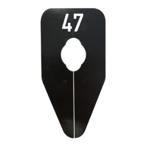 Maataanduider ovaal 46 zwart wit