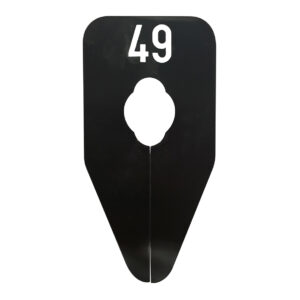 Maataanduider ovaal 48 zwart wit